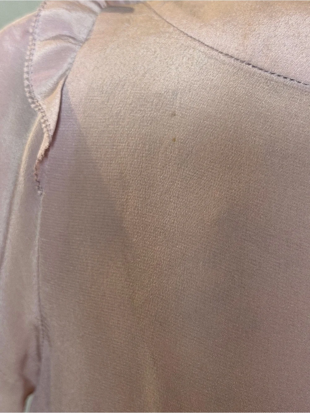 Banana Republic Silk Light Lilac Pleated Button-Front Blouse